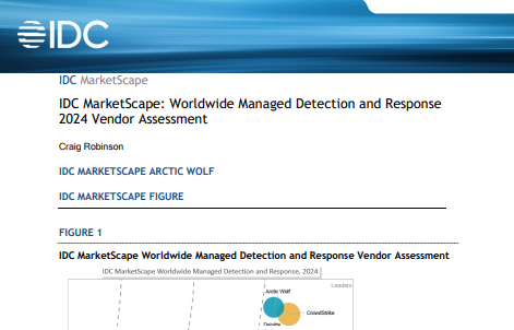 IDC MarketScape: Worldwide Managed Detection and Response 2024 Vendor Assessment